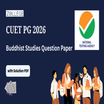 CUET PG 2026 Buddhist Studies Question Paper with Solution Pdf